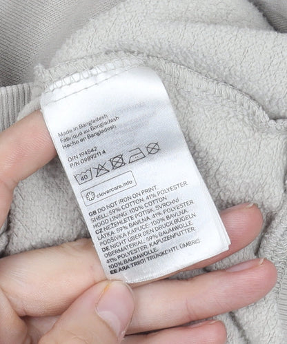 H&M Women's Beige XL Hoodie, Pullover, Casual, Logo Accent