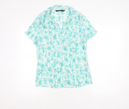 Womens UK Size 12 Bm collection Blue Basic Blouse