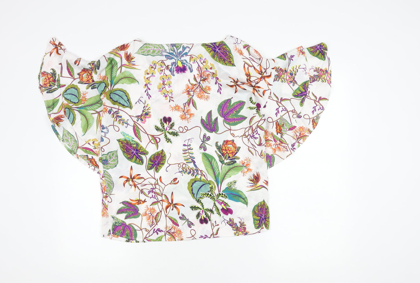 Womens UK Size 4 H&M Multicoloured Cropped