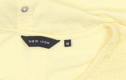 Womens UK Size 14 New Look Yellow Camisole Blouse