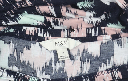 Womens UK Size 18 Marks and Spencer Multicoloured Basic T-Shirt