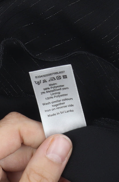 Bonmarché Women's Black Tunic Blouse Size 12 Sleeveless