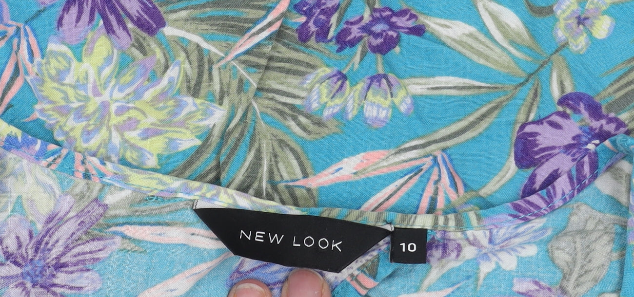 Womens UK Size 10 New Look Multicoloured Basic Tank