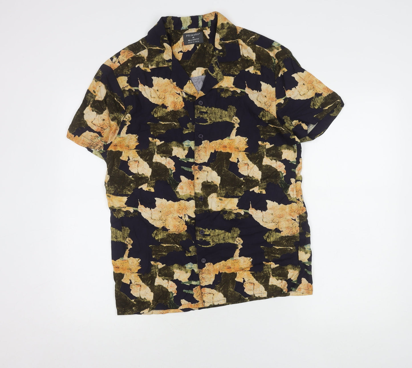 Primark Men's Multicoloured XS Relaxed Fit Shirt