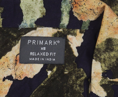 Primark Men's Multicoloured XS Relaxed Fit Shirt