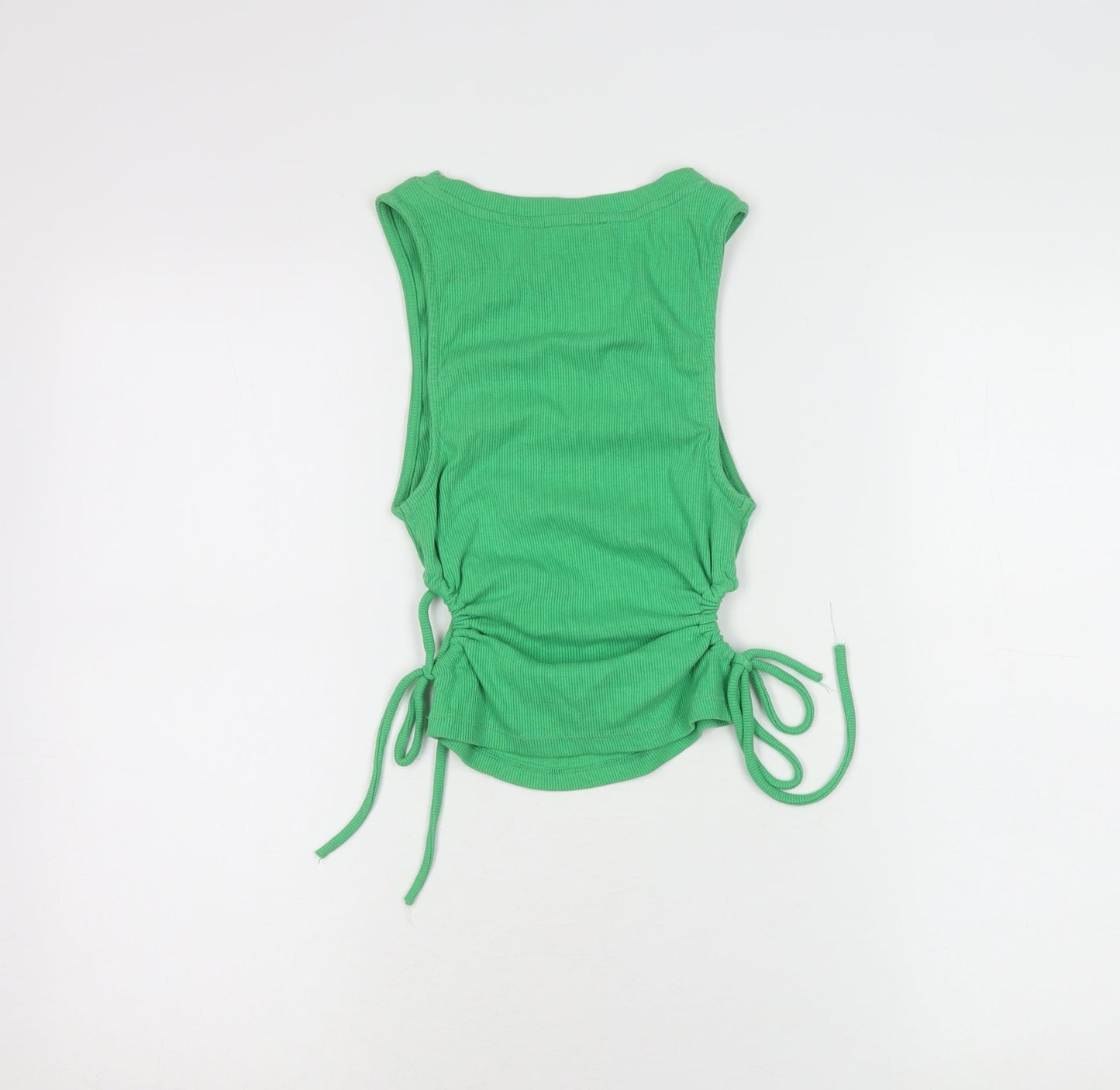 Womens UK Size 10 Zara Green Cropped Tank