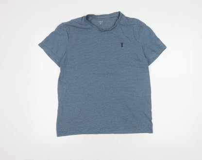 Next Men’s Blue Striped Crew Neck T-Shirt, S