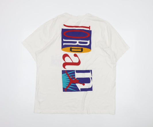 Jordan Men's White Large Graphic Print T-Shirt