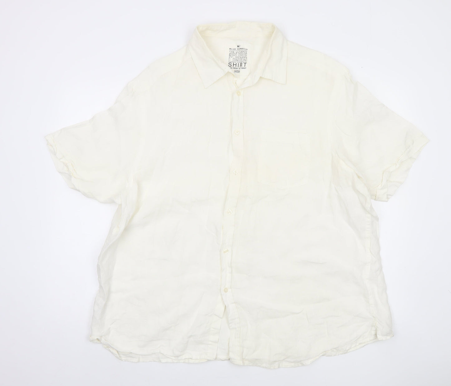 Marks and Spencer Men's XL White Cotton Shirt
