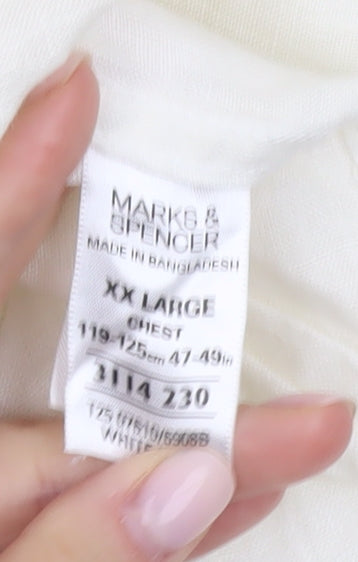 Marks and Spencer Men's XL White Cotton Shirt