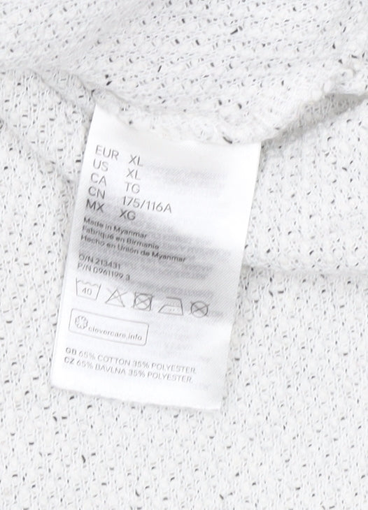 Womens UK Size XL H&M White Pullover Jumper