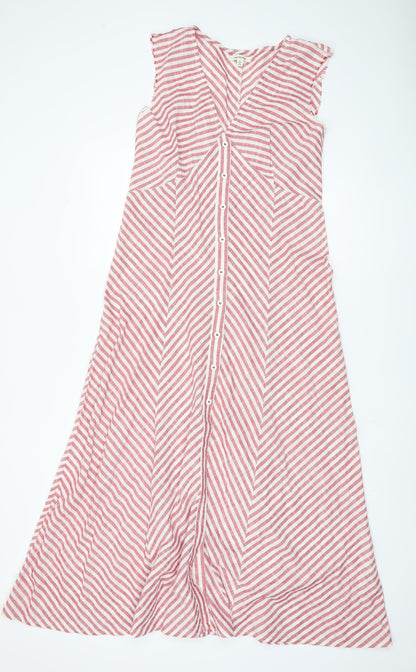 Max Studio Women's Red Striped Dress, Size 6