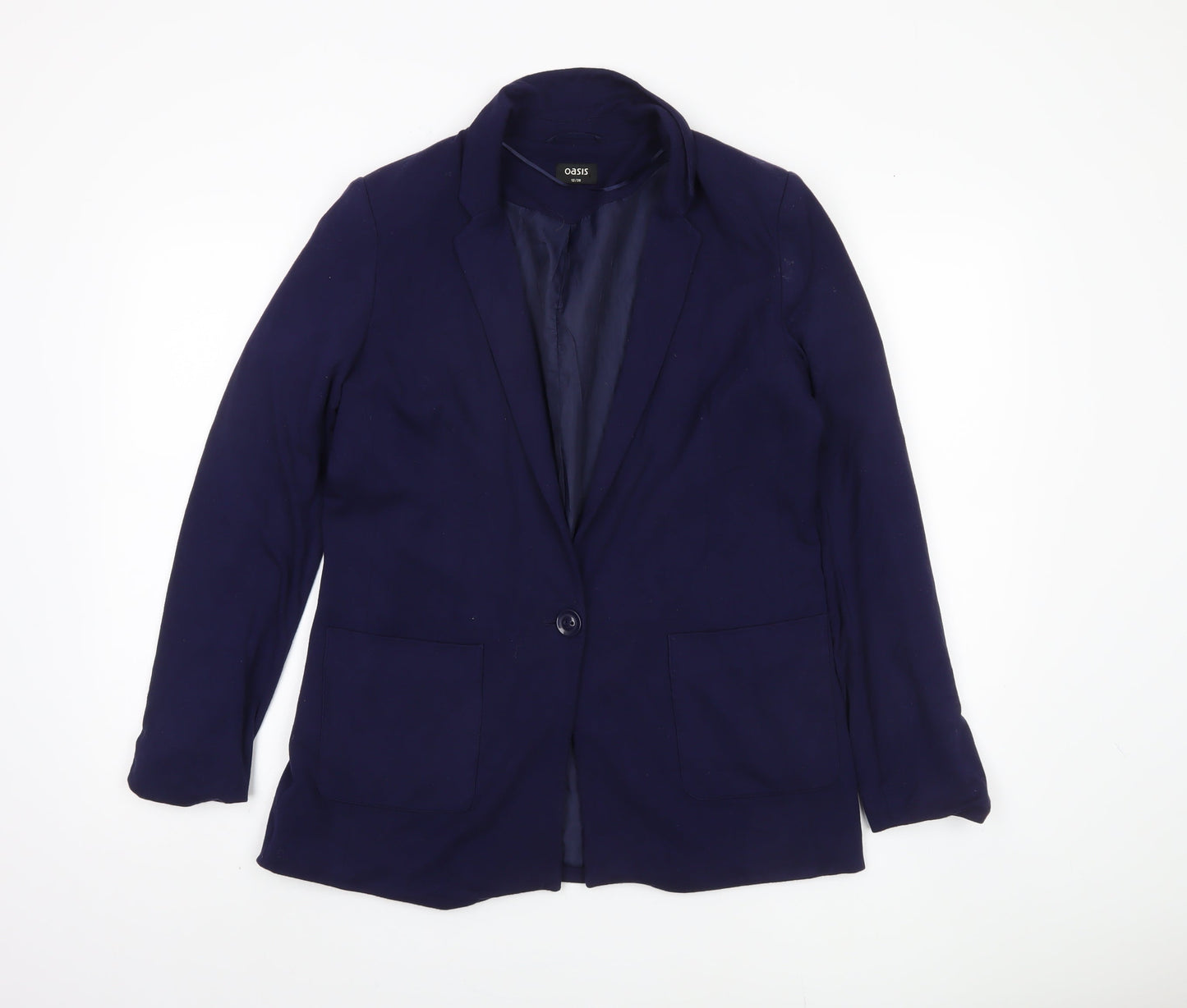 Oasis Women's Blue Blazer UK 12 Regular Fit Business