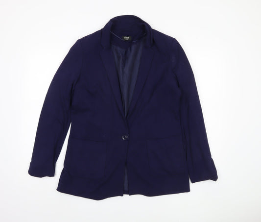 Oasis Women's Blue Blazer UK 12 Regular Fit Business