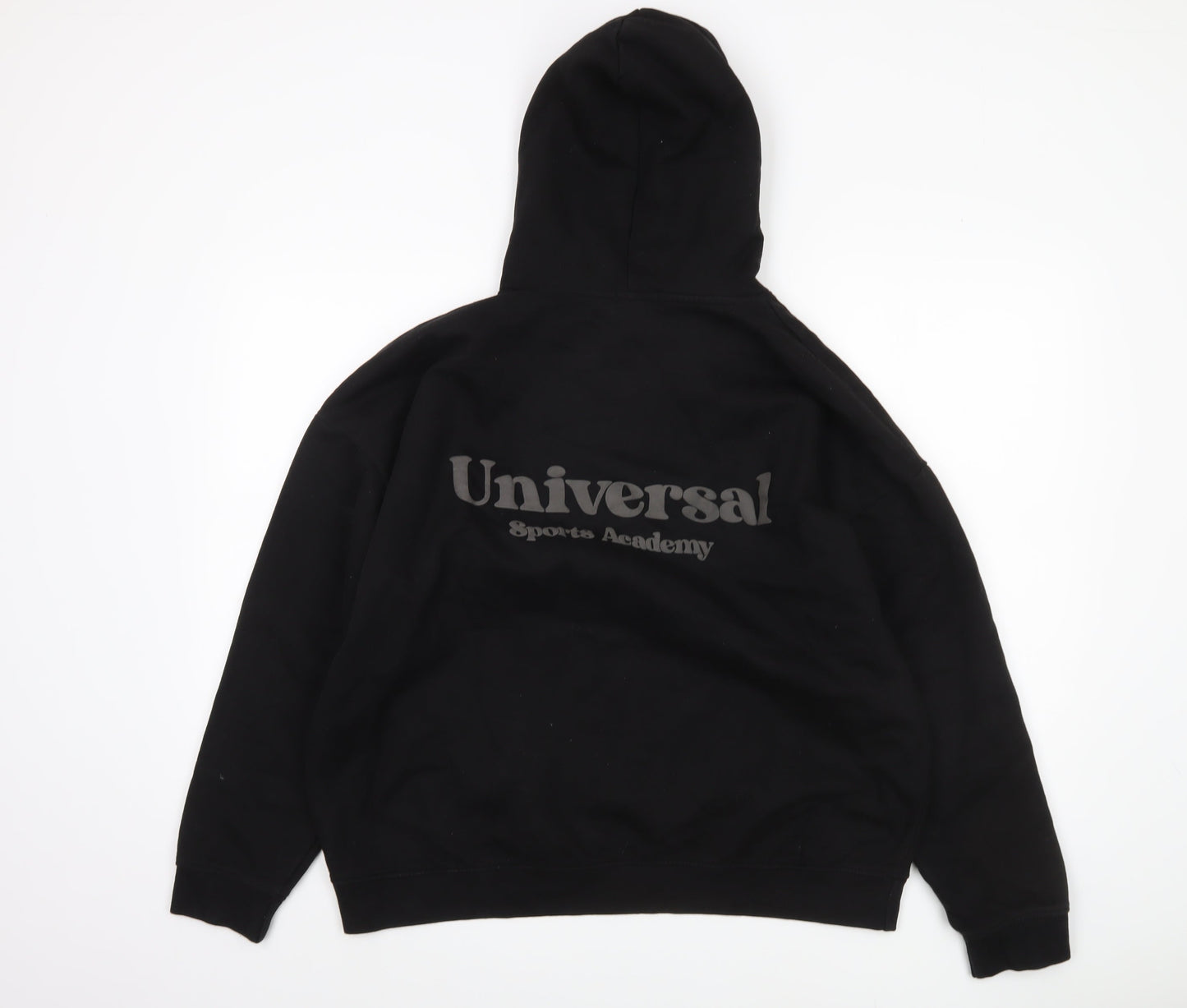 Unisex Adults UK Size M PRETTYLITTLETHING Black Pullover Hoodie