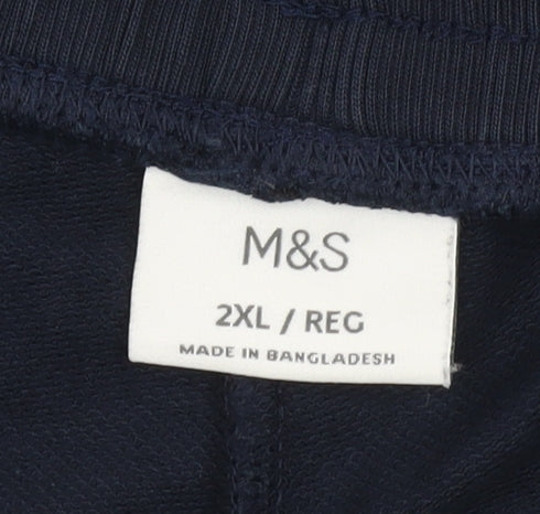 Marks and Spencer Men's Blue 2XL Sweatpants