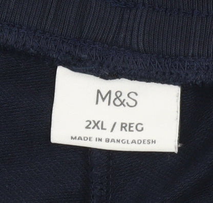 Marks and Spencer Men's Blue 2XL Sweatpants