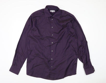 Eton Men's Purple XL Classic Fit Long Sleeve Shirt