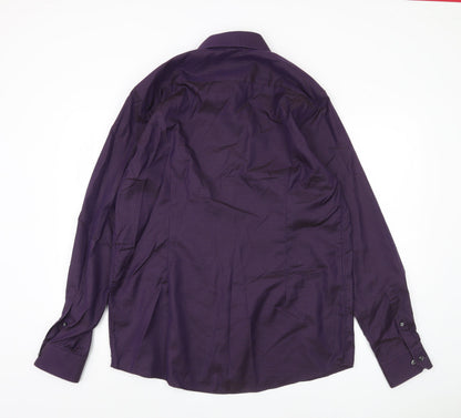 Eton Men's Purple XL Classic Fit Long Sleeve Shirt