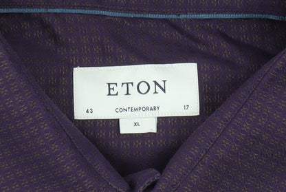 Eton Men's Purple XL Classic Fit Long Sleeve Shirt