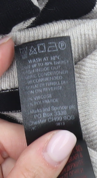 Womens UK Size 12 Marks and Spencer Black Pullover Jumper