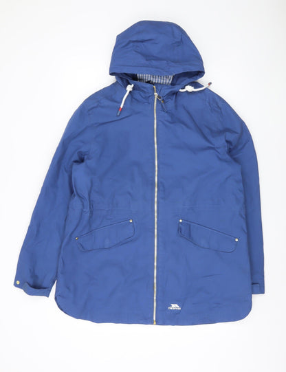 Womens UK Size L Trespass Blue Rain Coat