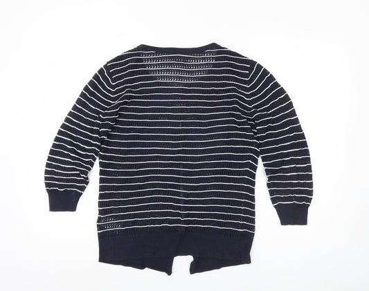 H&M Women's Black Striped Cardigan - Size M