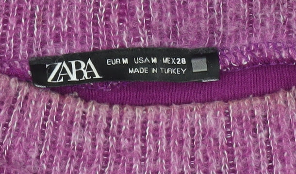 Womens UK Size 12 Zara Purple Pullover Jumper