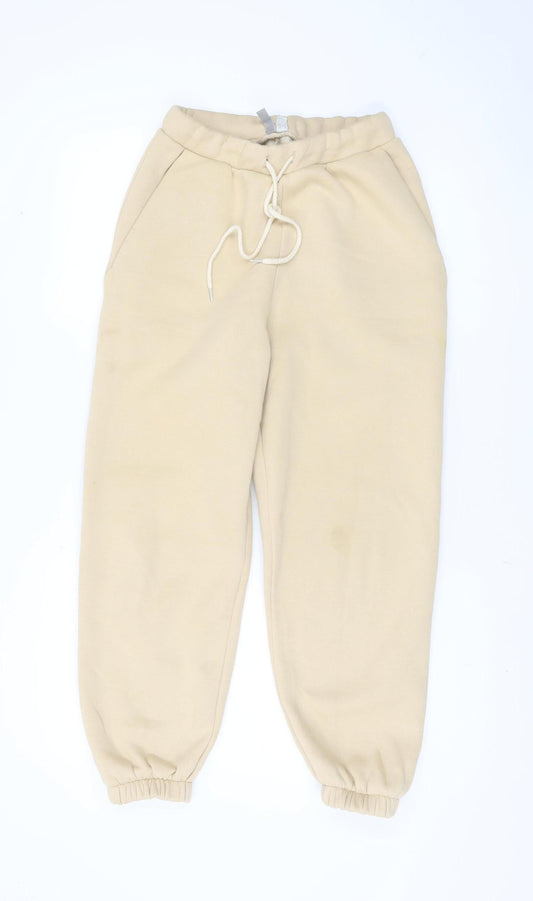 Womens UK Size 6 ASOS Regular Fit Jogger Beige Trousers