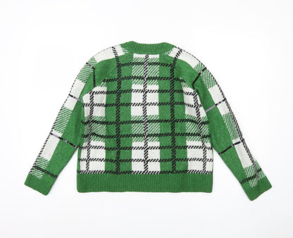 Womens UK Size XS Topshop Green Pullover Jumper