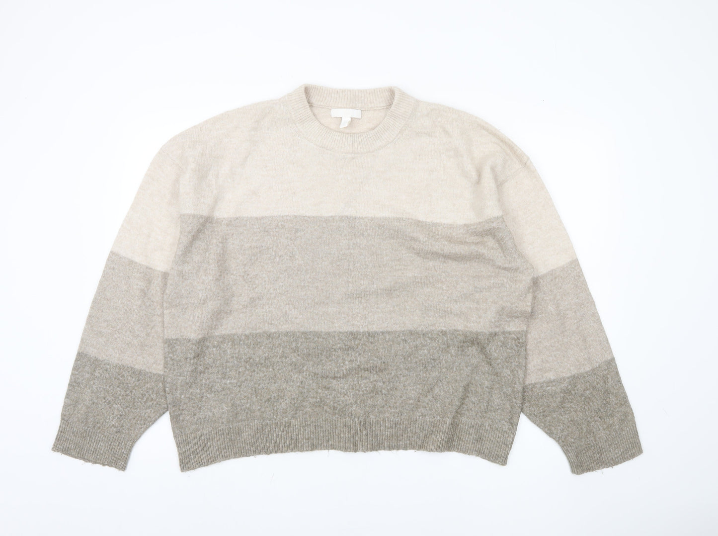 Womens UK Size 14 H&M Beige Pullover Jumper