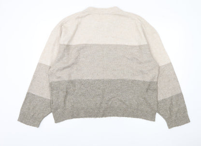 Womens UK Size 14 H&M Beige Pullover Jumper