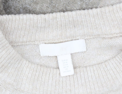 Womens UK Size 14 H&M Beige Pullover Jumper
