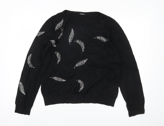 Womens UK Size 16 Roman Black Pullover Jumper