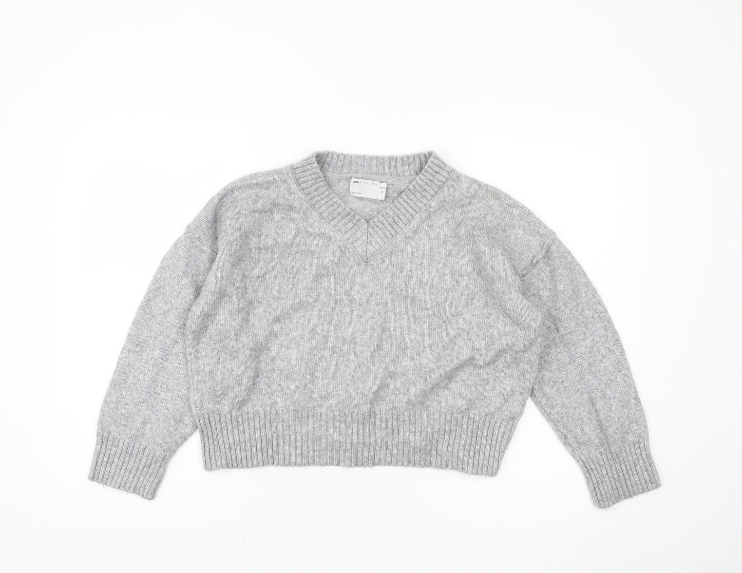 Womens UK Size XS ASOS DESIGN Grey Pullover Jumper