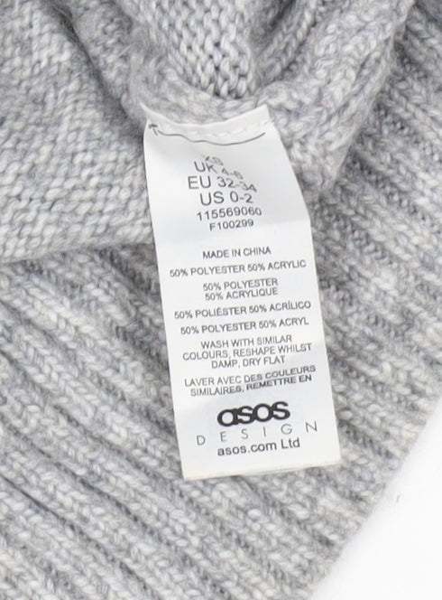 Womens UK Size XS ASOS DESIGN Grey Pullover Jumper