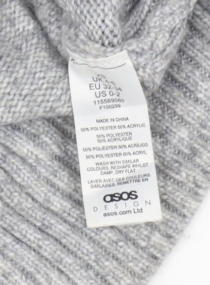 Womens UK Size XS ASOS DESIGN Grey Pullover Jumper