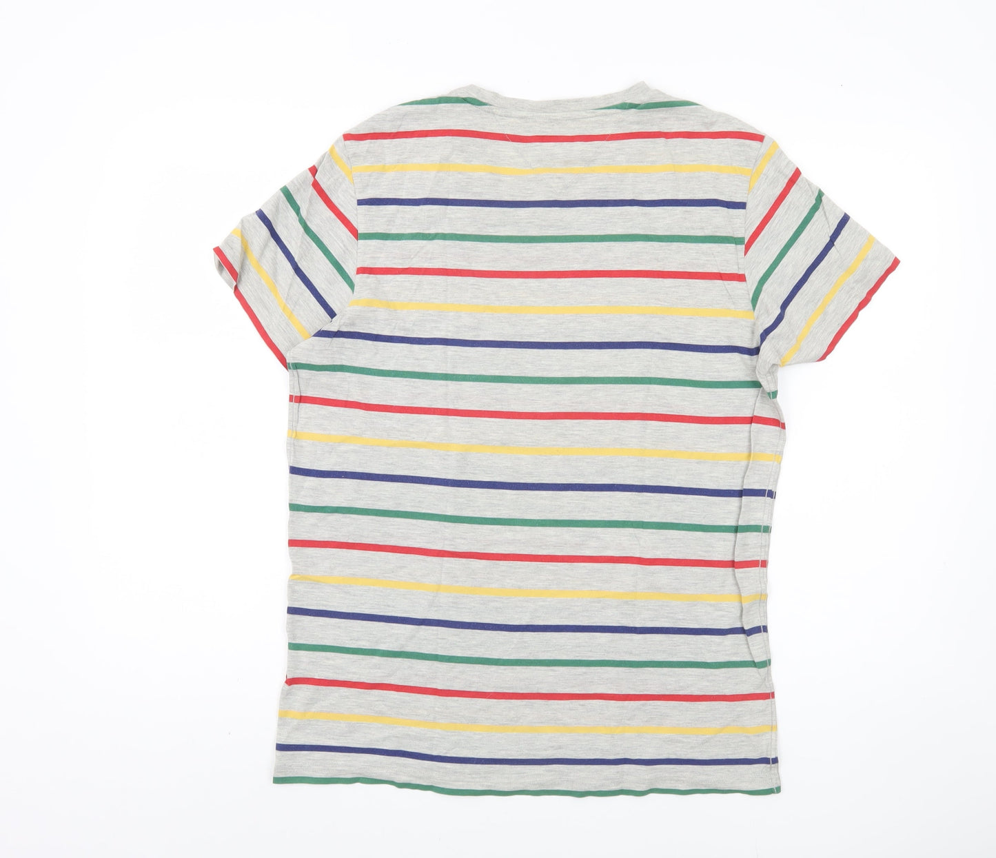 Tommy Jeans Men's Multicoloured Striped T-Shirt M