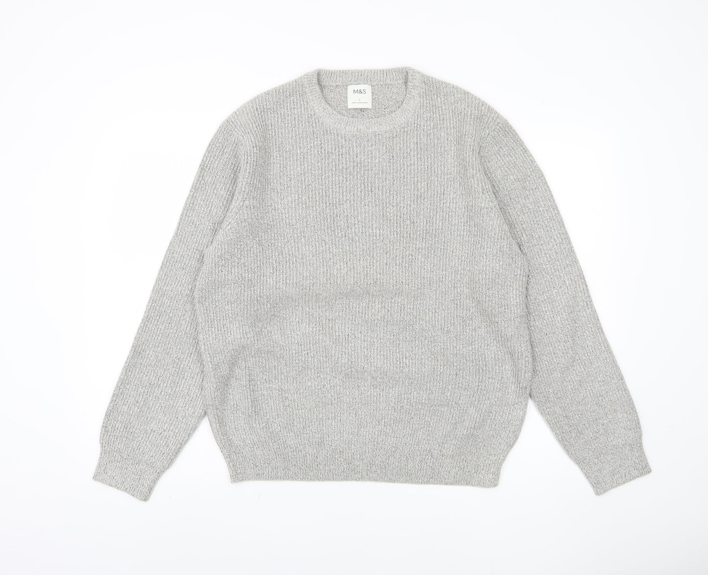 Marks and Spencer Men's Grey Pullover Jumper L