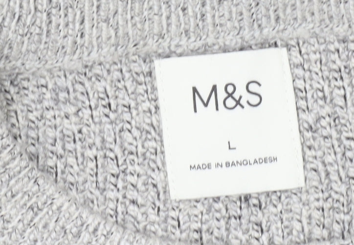 Marks and Spencer Men's Grey Pullover Jumper L