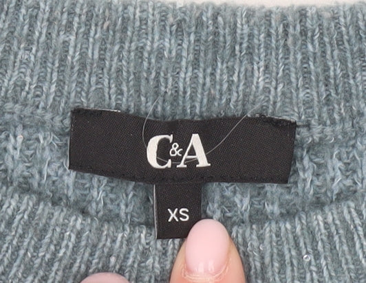 C&A Women's Blue XS Pullover Jumper
