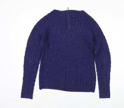 Womens UK Size S Ellen Reyes Purple Full Zip Jumper