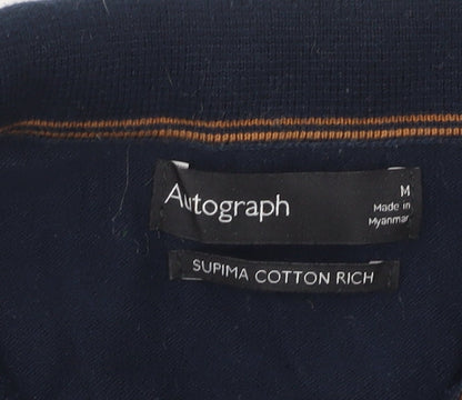 Marks and Spencer Men's Blue Polo Shirt M