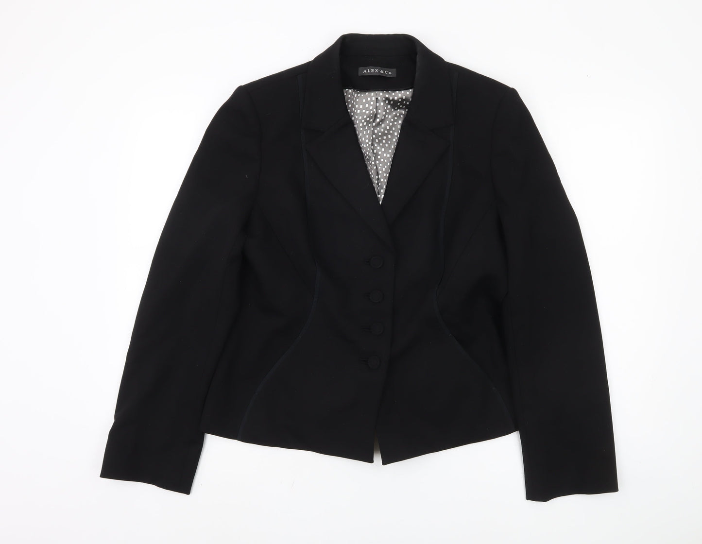 Womens UK Size 16 Alex & Co. Regular Black Suit Jacket