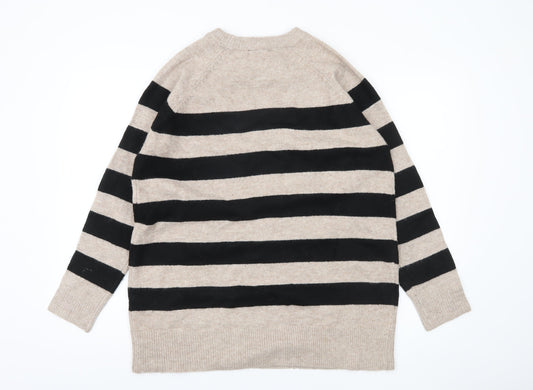 Womens UK Size M New Look Beige Pullover Jumper