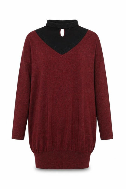 Womens UK Size 16 M&Co Red Pullover Jumper