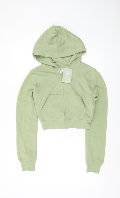 H&M Green Full Zip Women's Hoodie 2XS