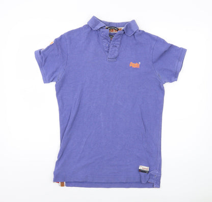 Superdry Men's Blue Polo Shirt, Medium, Casual Wear