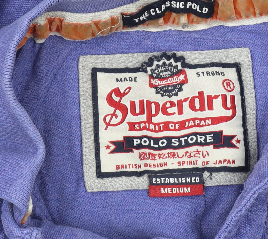 Superdry Men's Blue Polo Shirt, Medium, Casual Wear