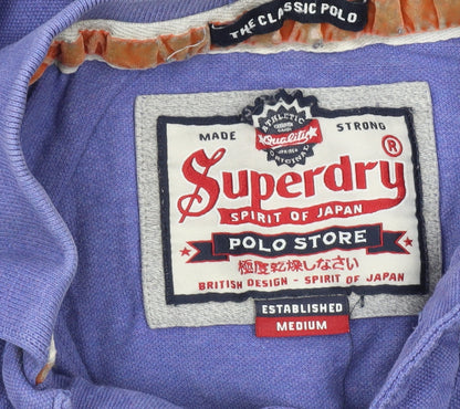 Superdry Men's Blue Polo Shirt, Medium, Casual Wear
